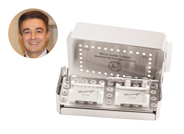 Meisinger set pro fixaci kostních štěpů Micro Screw System Professional by Prof. Dr. Fouad Khoury