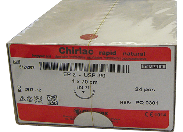 CHIRANA chirurgické šití Chirlac rapid braided